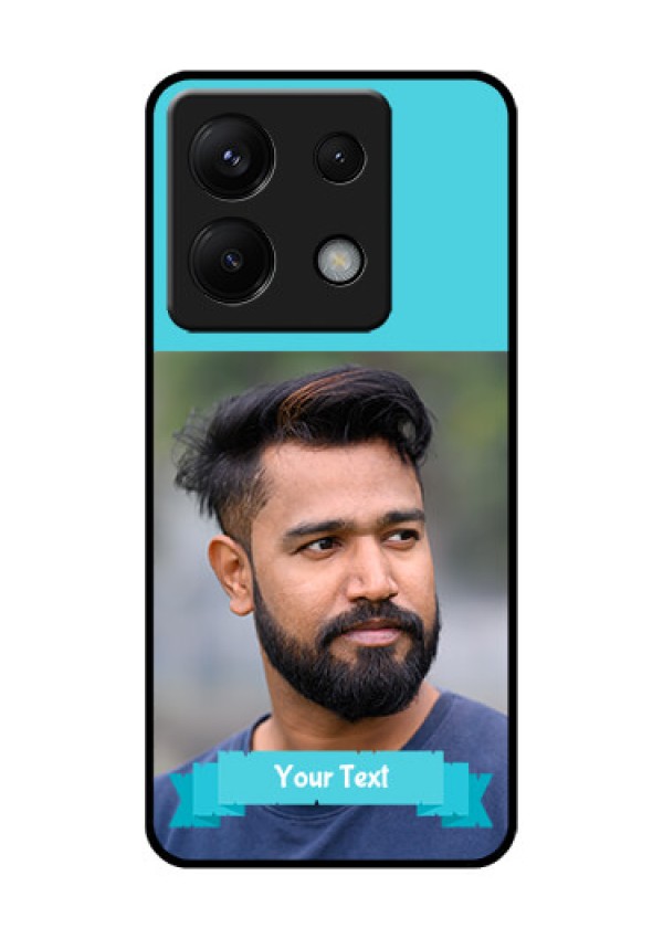 Xiaomi Redmi Note 13 Pro 5G Custom Glass Phone Case - Blue Color Design