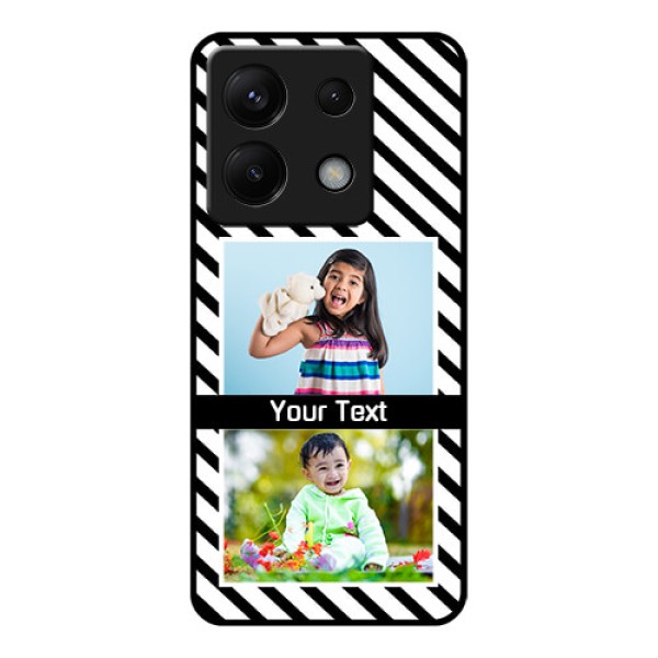 Xiaomi Redmi Note 13 Pro 5G Custom Glass Phone Case - Black And White Stripes Design Xiaomi Redmi Note 13 Pro 5G Custom Glass Phone Case - Black And White Stripes Design