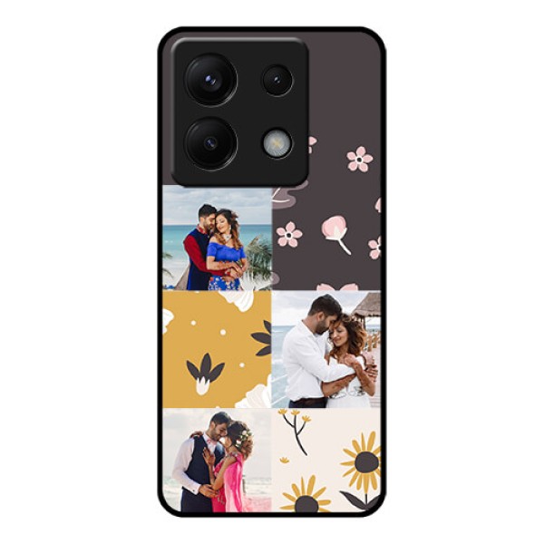 Xiaomi Redmi Note 13 Pro 5G Custom Glass Phone Case - 3 Images With Floral Design Xiaomi Redmi Note 13 Pro 5G Custom Glass Phone Case - 3 Images With Floral Design