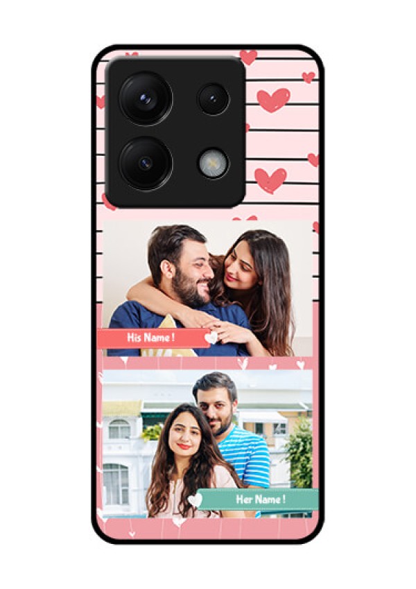 Xiaomi Redmi Note 13 Pro 5G Custom Glass Phone Case - Photo With Heart Design