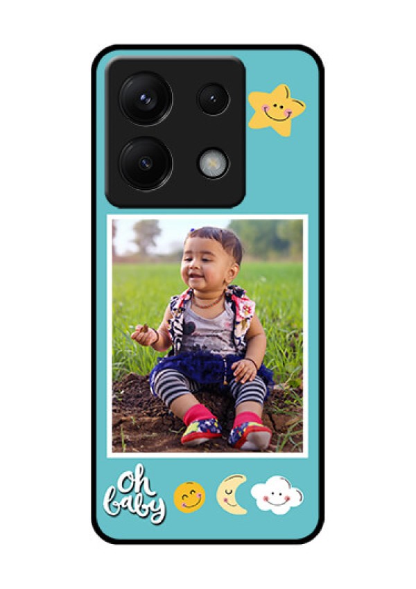 Xiaomi Redmi Note 13 Pro 5G Custom Glass Phone Case - Smiley Kids Stars Design