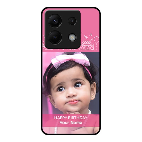 Xiaomi Redmi Note 13 Pro 5G Custom Glass Phone Case - With Birthday Line Art Design Xiaomi Redmi Note 13 Pro 5G Custom Glass Phone Case - With Birthday Line Art Design