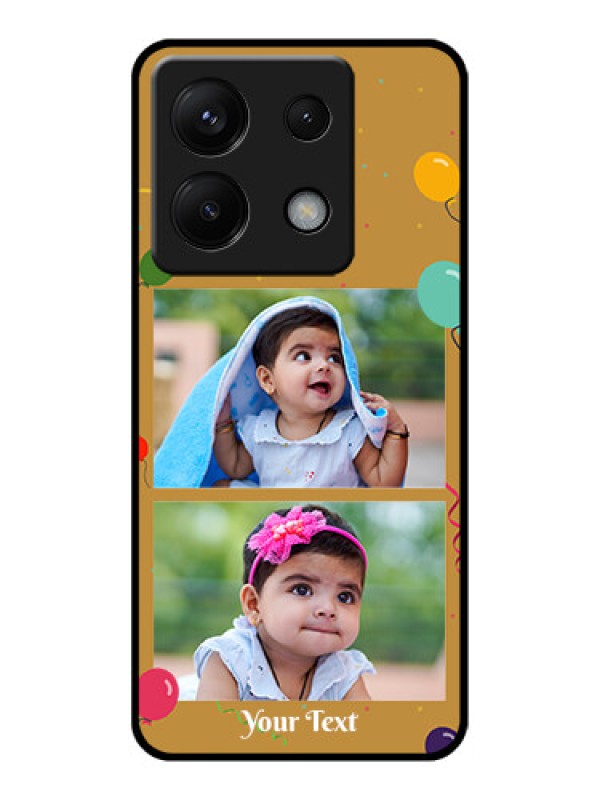 Custom Xiaomi Redmi Note 13 Pro 5G Custom Glass Phone Case - Image Holder With Birthday Celebrations Design