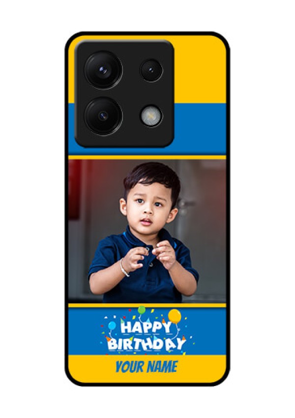 Xiaomi Redmi Note 13 Pro 5G Custom Glass Phone Case - Birthday Wishes Design