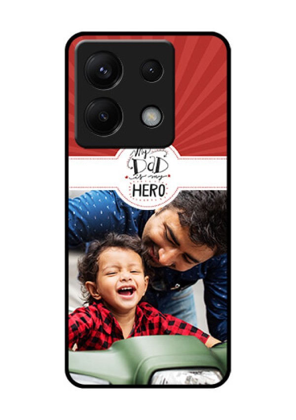 Xiaomi Redmi Note 13 Pro 5G Custom Glass Phone Case - My Dad Hero Design