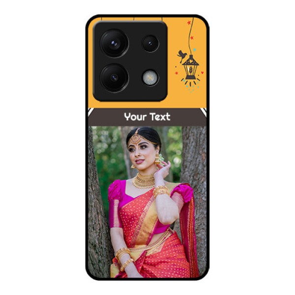 Xiaomi Redmi Note 13 Pro 5G Custom Glass Phone Case - With Family Picture And Icons