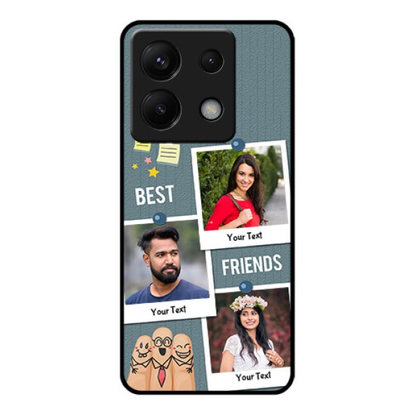 Xiaomi Redmi Note 13 Pro 5G Custom Glass Phone Case - Sticky Frames And Friendship Design Xiaomi Redmi Note 13 Pro 5G Custom Glass Phone Case - Sticky Frames And Friendship Design