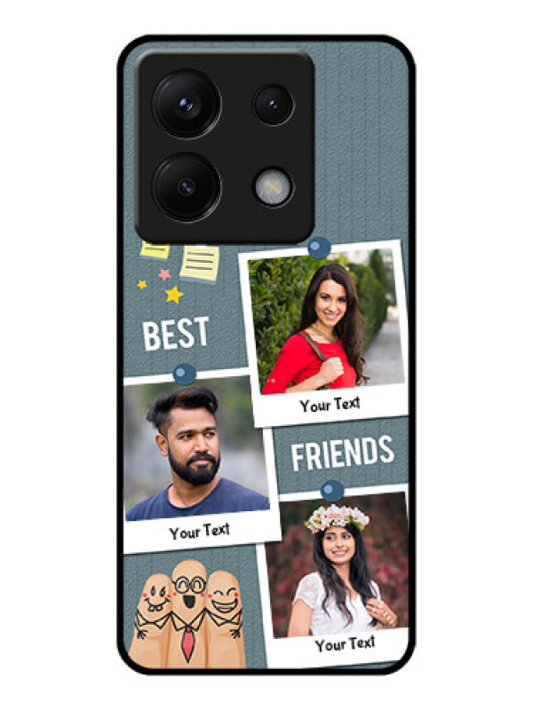 Custom Xiaomi Redmi Note 13 Pro 5G Custom Glass Phone Case - Sticky Frames And Friendship Design