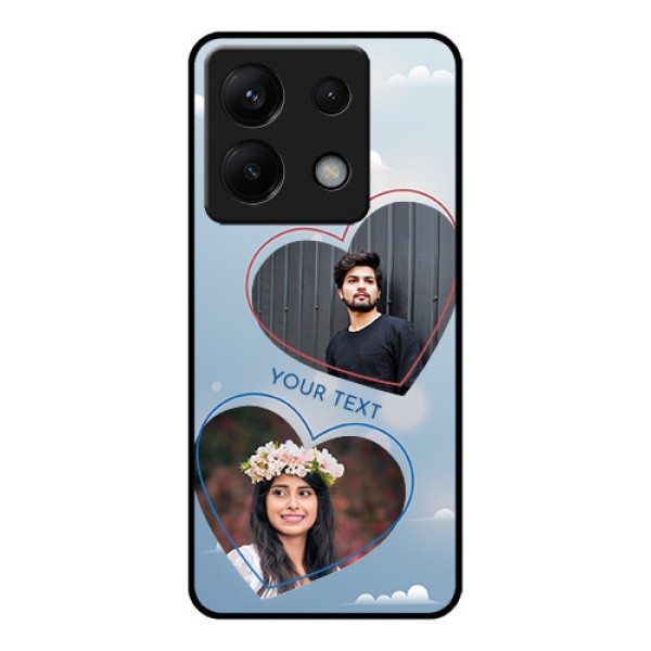 Xiaomi Redmi Note 13 Pro 5G Custom Glass Phone Case - Blue Color Couple Design Xiaomi Redmi Note 13 Pro 5G Custom Glass Phone Case - Blue Color Couple Design