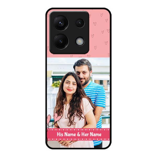Xiaomi Redmi Note 13 Pro 5G Custom Glass Phone Case - Love Design Peach Color Xiaomi Redmi Note 13 Pro 5G Custom Glass Phone Case - Love Design Peach Color