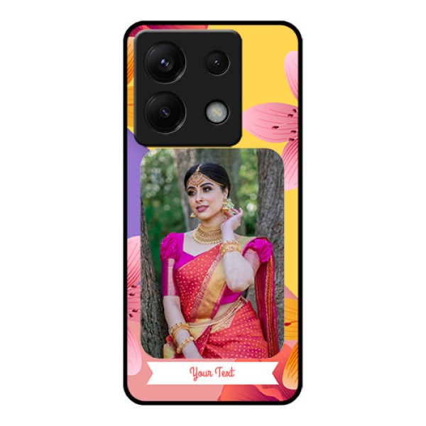 Xiaomi Redmi Note 13 Pro 5G Custom Glass Phone Case - 3 Image With Vintage Floral Design Xiaomi Redmi Note 13 Pro 5G Custom Glass Phone Case - 3 Image With Vintage Floral Design