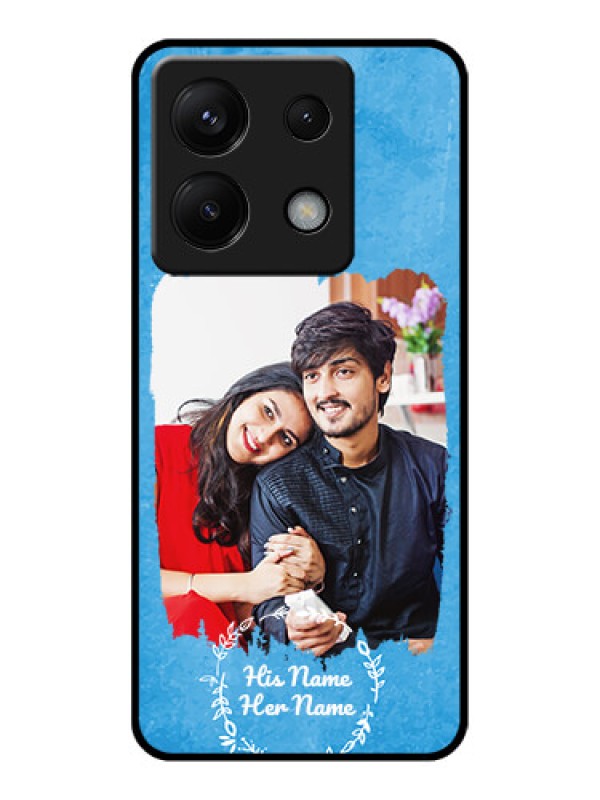 Custom RedmiNote 13 Pro 5G Custom Glass Phone Case - Blue Color Vintage Design