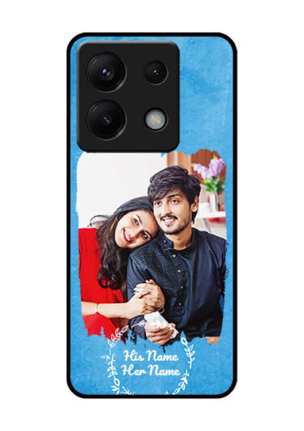 RedmiNote 13 Pro 5G Custom Glass Phone Case - Blue Color Vintage Design
