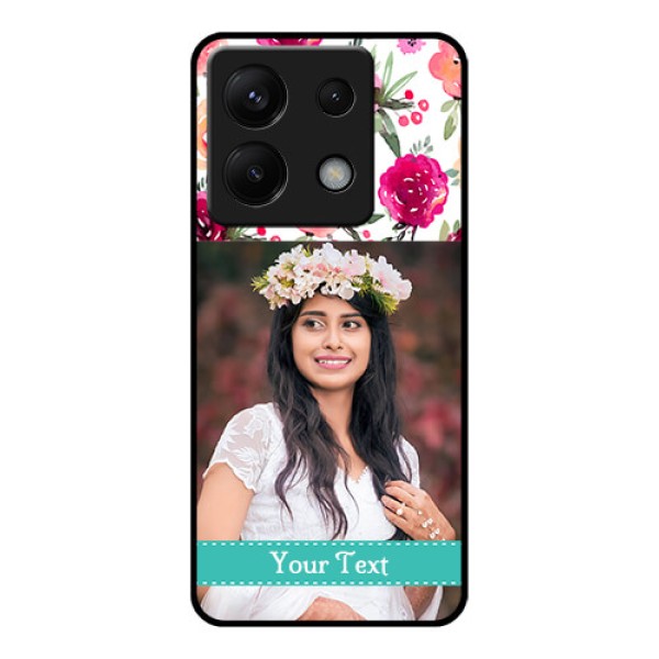 Xiaomi Redmi Note 13 Pro 5G Custom Glass Phone Case - Water Colors Floral Design Xiaomi Redmi Note 13 Pro 5G Custom Glass Phone Case - Water Colors Floral Design