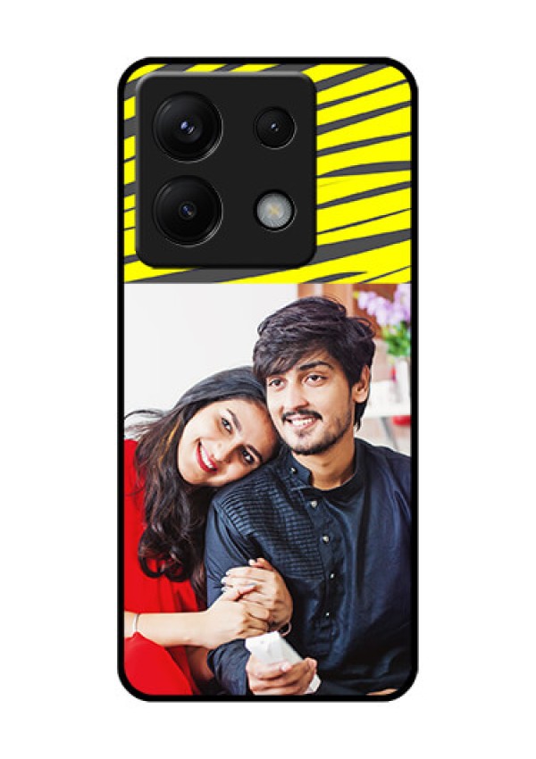 Xiaomi Redmi Note 13 Pro 5G Custom Glass Phone Case - Yellow Abstract Design