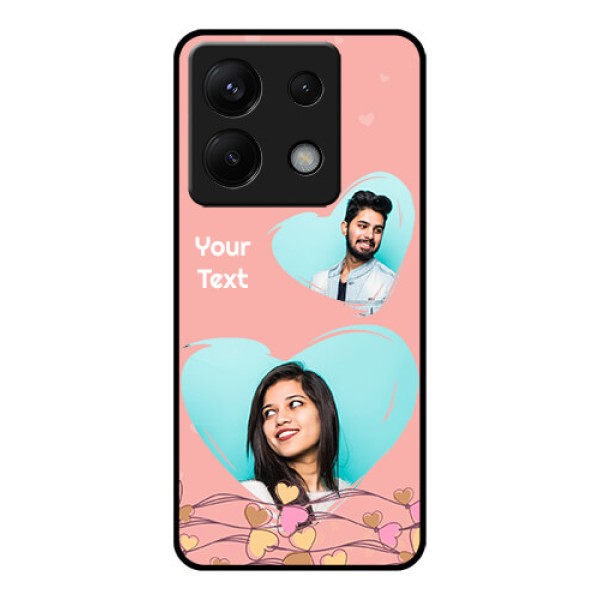 Xiaomi Redmi Note 13 Pro 5G Custom Glass Phone Case - Love Doodle Design Xiaomi Redmi Note 13 Pro 5G Custom Glass Phone Case - Love Doodle Design