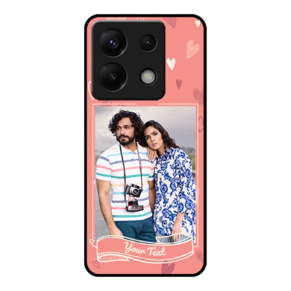 Xiaomi Redmi Note 13 Pro 5G Custom Glass Phone Case - Love Doodle Art Design Xiaomi Redmi Note 13 Pro 5G Custom Glass Phone Case - Love Doodle Art Design