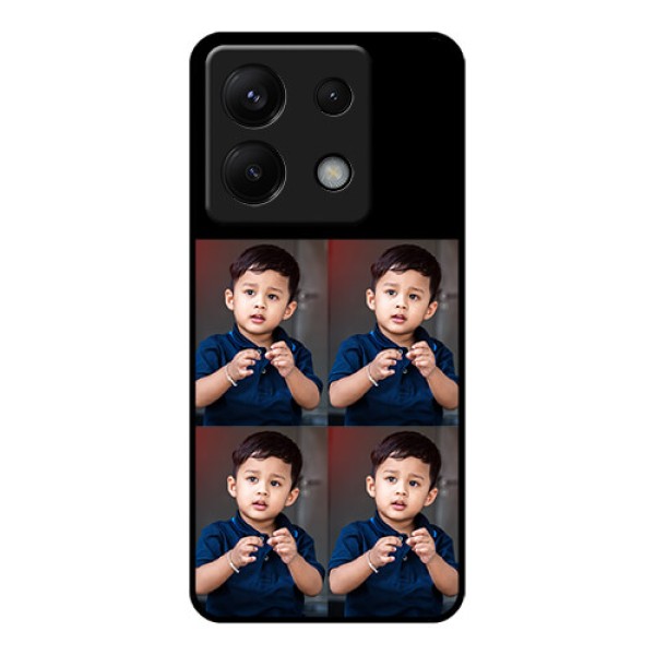 Xiaomi Redmi Note 13 Pro 5G Custom Glass Phone Case - 4 Image Holder Design