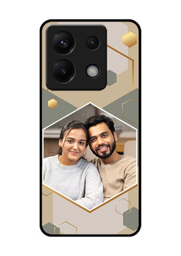 Xiaomi Redmi Note 13 Pro 5G Custom Glass Phone Case - Stylish Hexagon Pattern Design