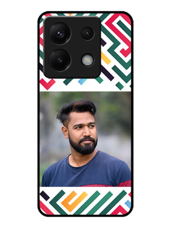 Custom Xiaomi Redmi Note 13 Pro 5G Custom Glass Phone Case - Colorful Maze Pattern Design