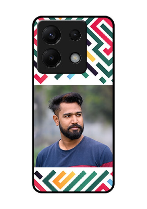 Xiaomi Redmi Note 13 Pro 5G Custom Glass Phone Case - Colorful Maze Pattern Design