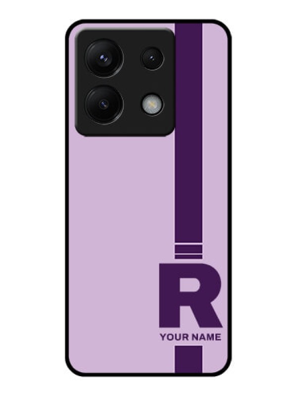 Custom Xiaomi Redmi Note 13 Pro 5G Custom Glass Phone Case - Simple Dual Tone Stripe With Name Design