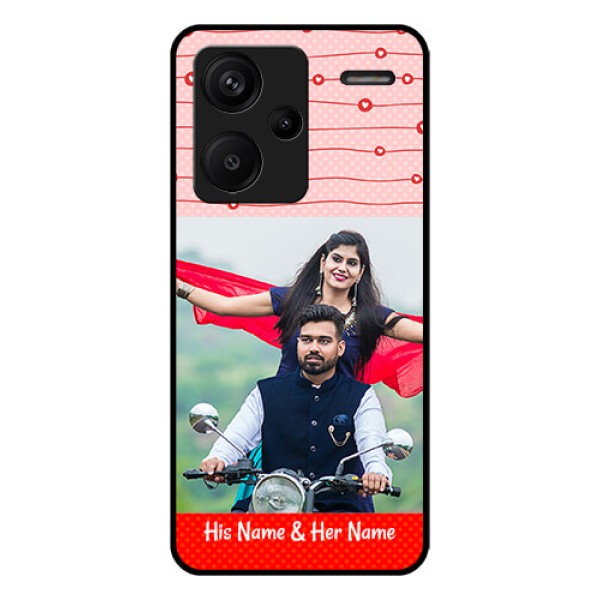 Xiaomi Redmi Note 13 Pro Plus 5G Custom Glass Phone Case - Red Pattern Case Design Xiaomi Redmi Note 13 Pro Plus 5G Custom Glass Phone Case - Red Pattern Case Design