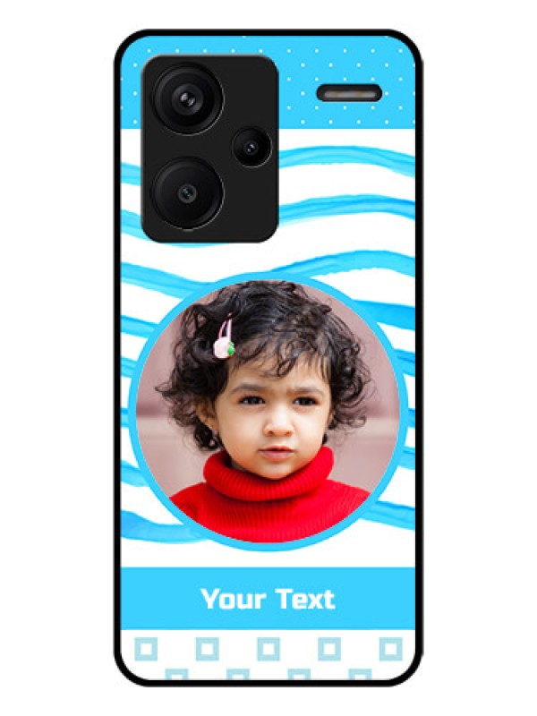 Custom Xiaomi Redmi Note 13 Pro Plus 5G Custom Glass Phone Case - Simple Blue Case Design