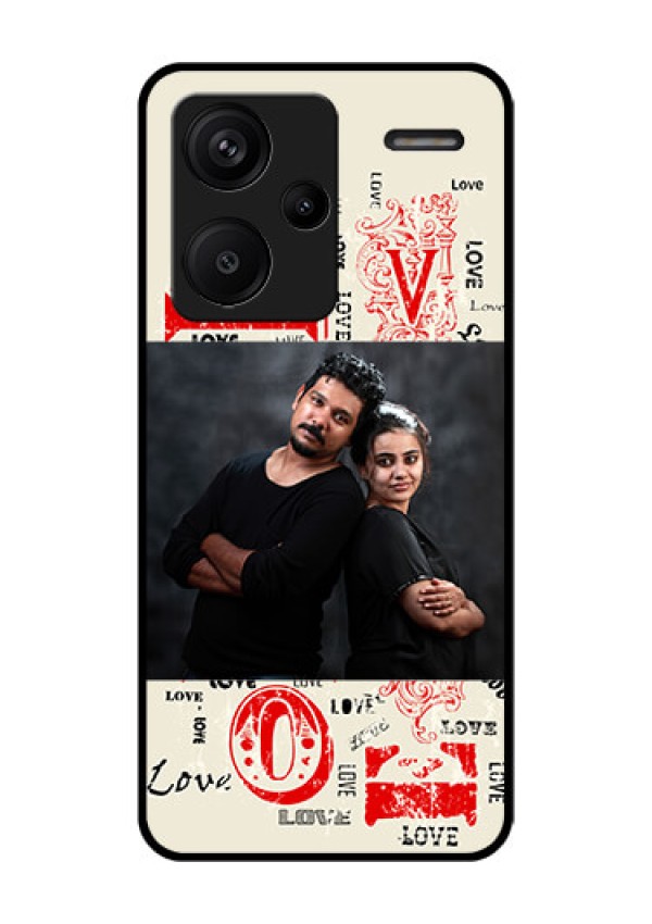 Xiaomi Redmi Note 13 Pro Plus 5G Custom Glass Phone Case - Trendy Love Design Case