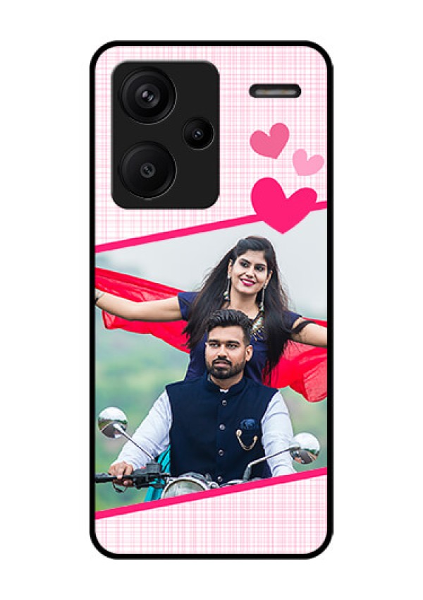Xiaomi Redmi Note 13 Pro Plus 5G Custom Glass Phone Case - Love Shape Heart Design