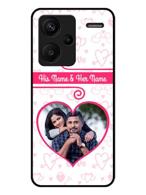 Custom Xiaomi Redmi Note 13 Pro Plus 5G Custom Glass Phone Case - Heart Shape Love Design