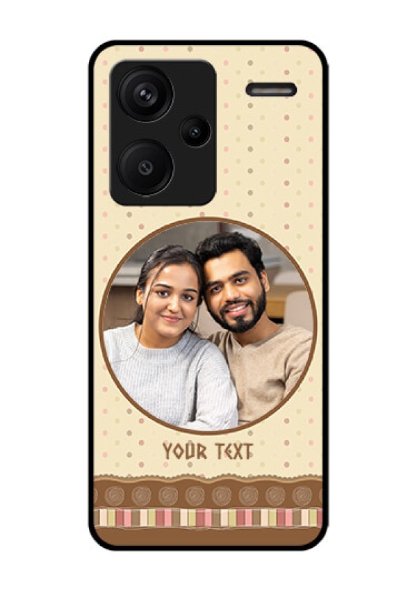 Xiaomi Redmi Note 13 Pro Plus 5G Custom Glass Phone Case - Brown Dotted Mobile Case Design