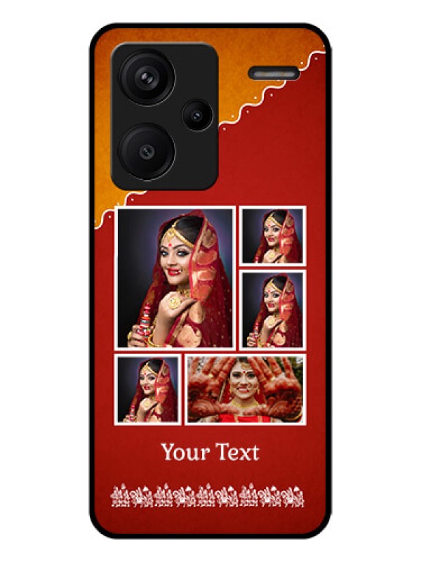 Custom Xiaomi Redmi Note 13 Pro Plus 5G Custom Glass Phone Case - Wedding Pic Upload Design