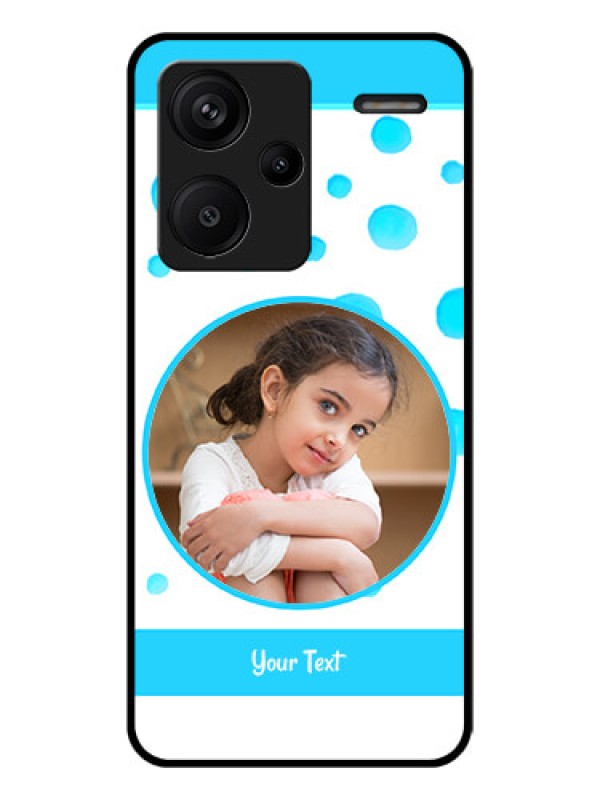 Custom Xiaomi Redmi Note 13 Pro Plus 5G Custom Glass Phone Case - Blue Bubbles Pattern Design