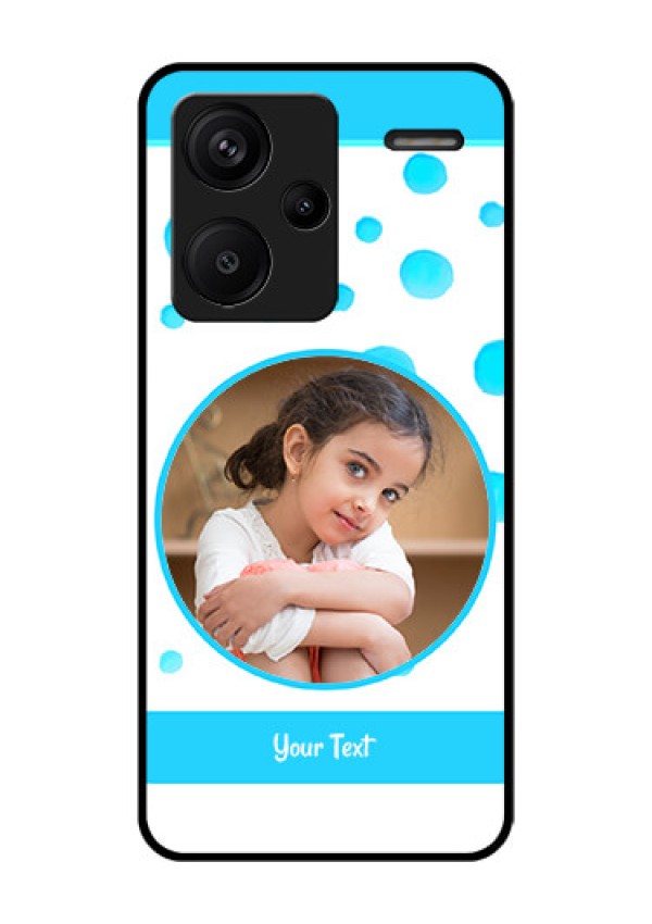 Xiaomi Redmi Note 13 Pro Plus 5G Custom Glass Phone Case - Blue Bubbles Pattern Design