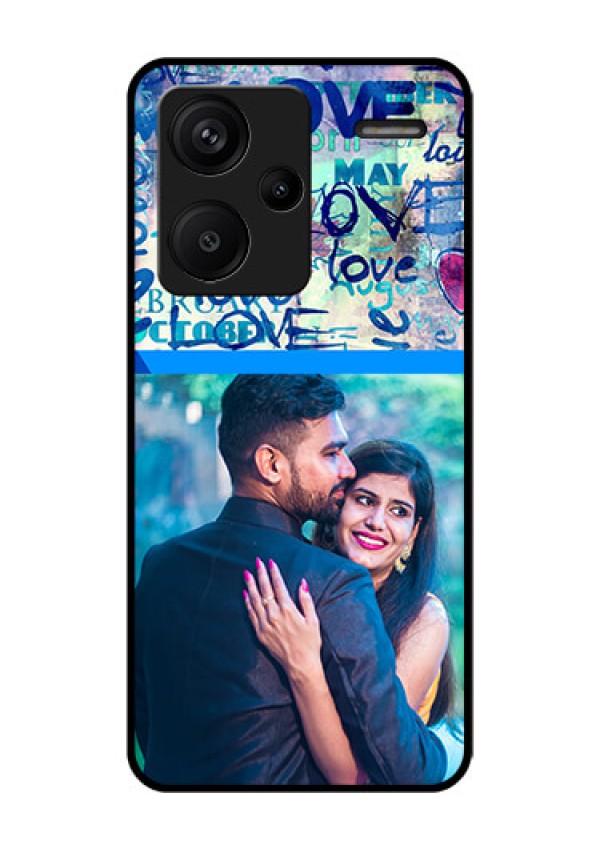 Xiaomi Redmi Note 13 Pro Plus 5G Custom Glass Phone Case - Colorful Love Design