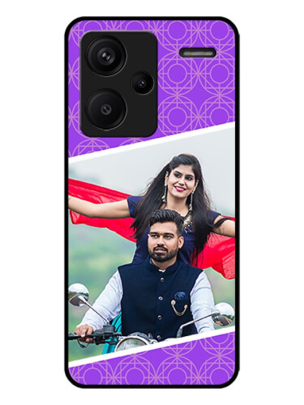 Custom Xiaomi Redmi Note 13 Pro Plus 5G Custom Glass Phone Case - Violet Color Pattern Design