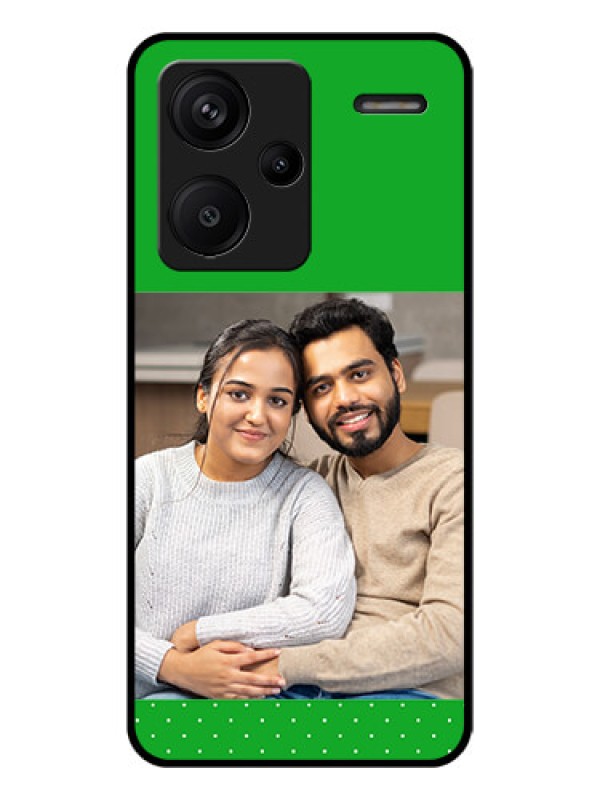 Custom Xiaomi Redmi Note 13 Pro Plus 5G Custom Glass Phone Case - Green Pattern Design