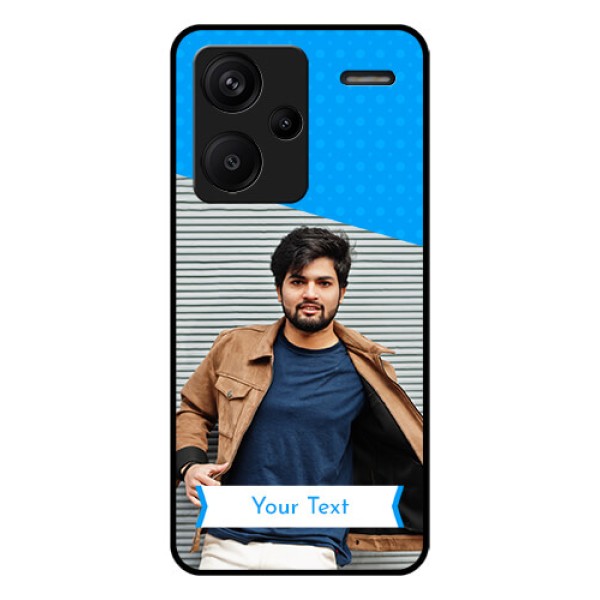 Xiaomi Redmi Note 13 Pro Plus 5G Custom Glass Phone Case - Simple Blue Color Design Xiaomi Redmi Note 13 Pro Plus 5G Custom Glass Phone Case - Simple Blue Color Design