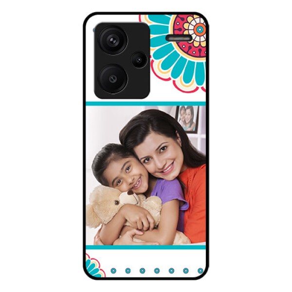 Xiaomi Redmi Note 13 Pro Plus 5G Custom Glass Phone Case - Flower Design