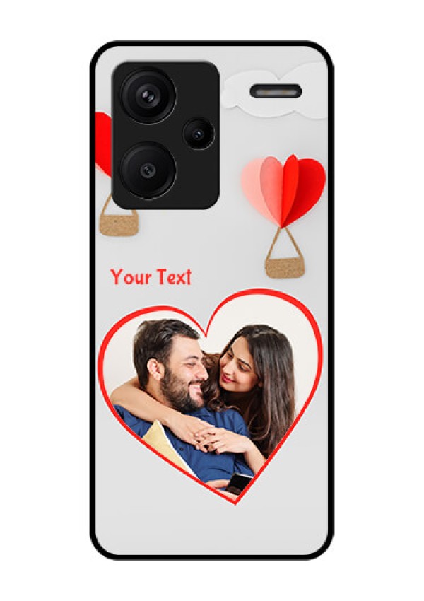 Xiaomi Redmi Note 13 Pro Plus 5G Custom Glass Phone Case - Parachute Love Design