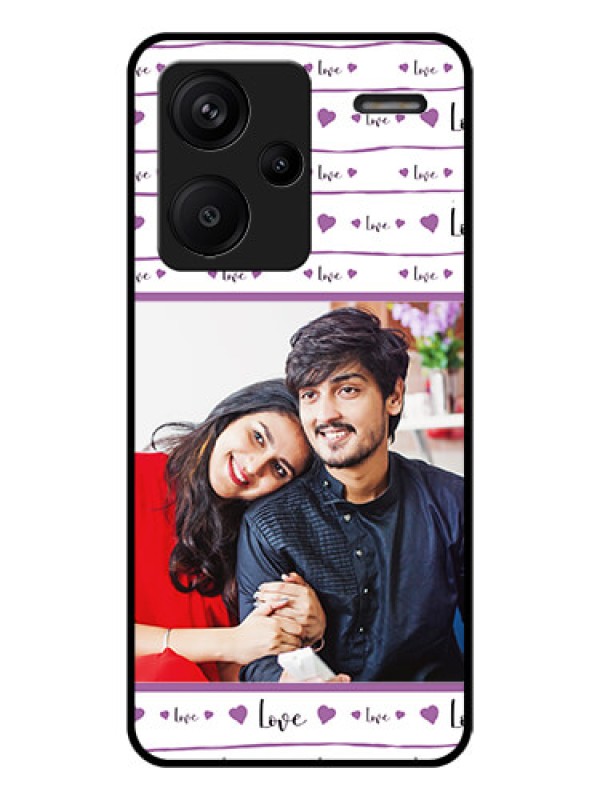 Custom Xiaomi Redmi Note 13 Pro Plus 5G Custom Glass Phone Case - Couples Heart Design