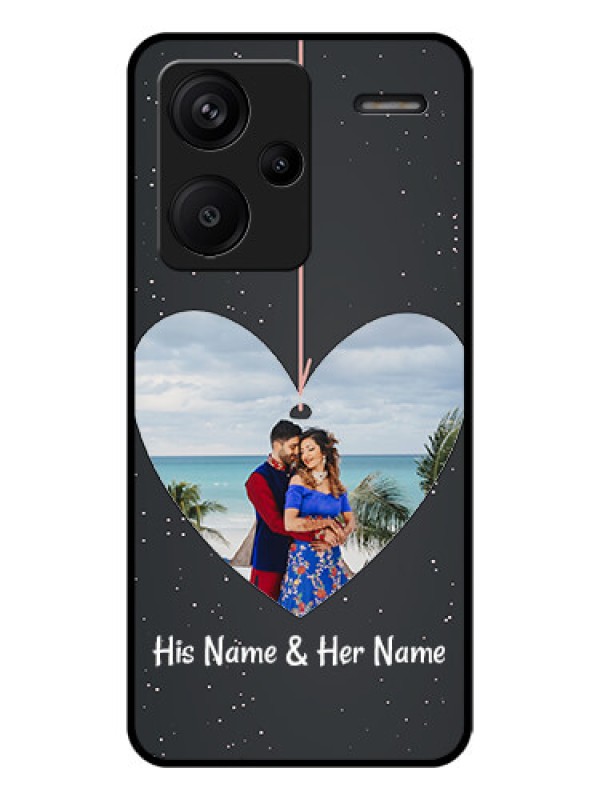 Custom Xiaomi Redmi Note 13 Pro Plus 5G Custom Glass Phone Case - Hanging Heart Design