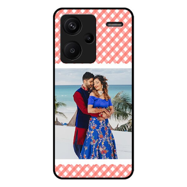 Xiaomi Redmi Note 13 Pro Plus 5G Custom Glass Phone Case - Pink Pattern Design
