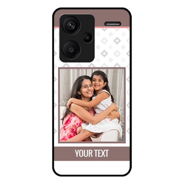 Xiaomi Redmi Note 13 Pro Plus 5G Custom Glass Phone Case - Simple Diamond Design Xiaomi Redmi Note 13 Pro Plus 5G Custom Glass Phone Case - Simple Diamond Design