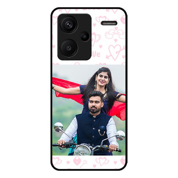 Xiaomi Redmi Note 13 Pro Plus 5G Custom Glass Phone Case - Pink Flying Heart Design Xiaomi Redmi Note 13 Pro Plus 5G Custom Glass Phone Case - Pink Flying Heart Design
