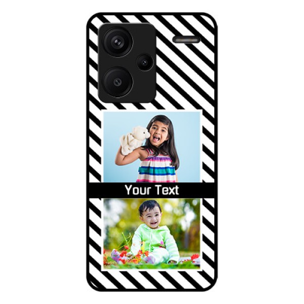 Xiaomi Redmi Note 13 Pro Plus 5G Custom Glass Phone Case - Black And White Stripes Design Xiaomi Redmi Note 13 Pro Plus 5G Custom Glass Phone Case - Black And White Stripes Design
