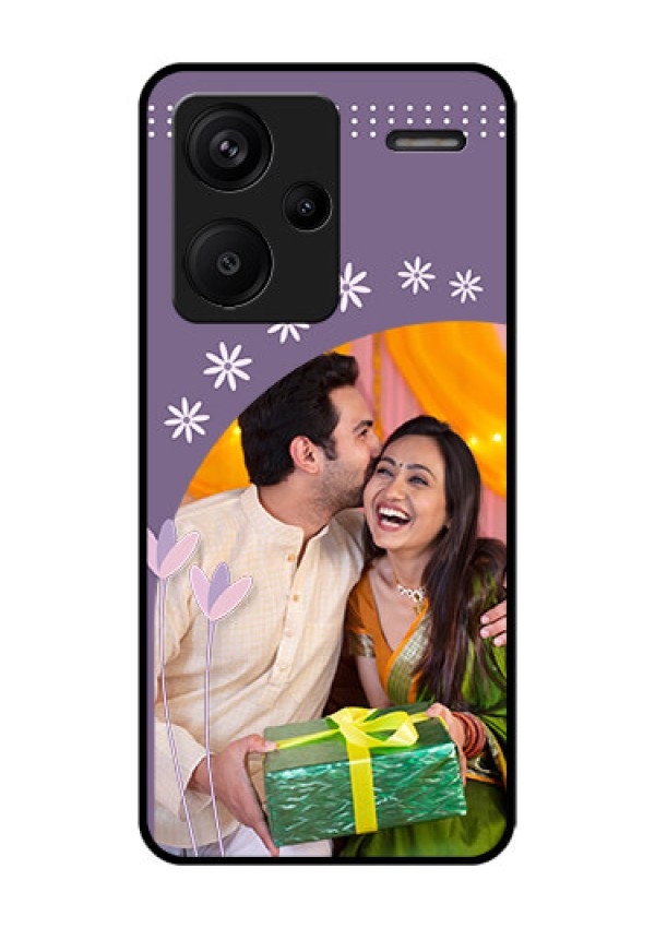 Xiaomi Redmi Note 13 Pro Plus 5G Custom Glass Phone Case - Lavender Flowers Design