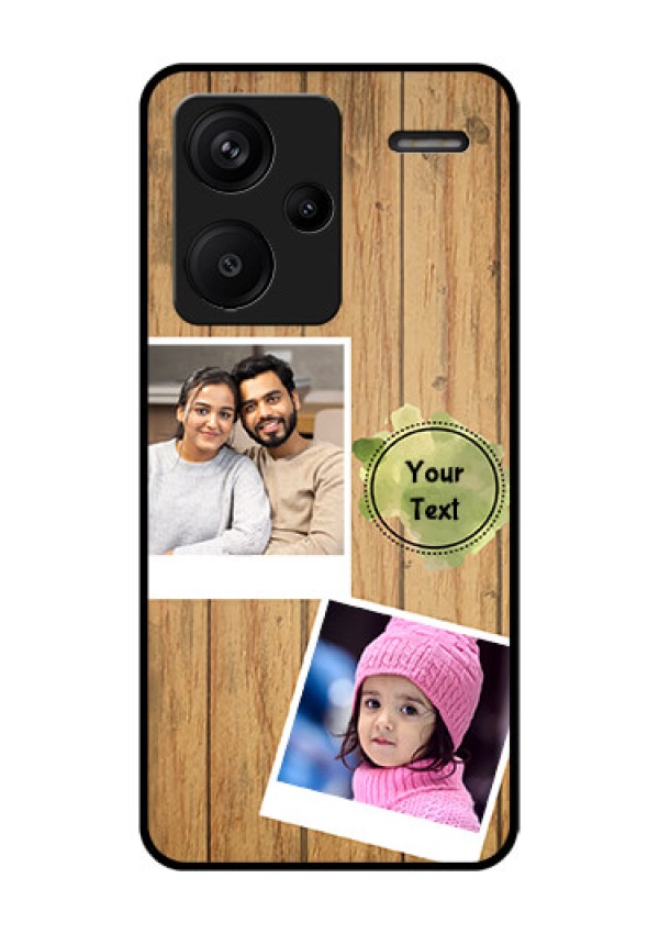 Xiaomi Redmi Note 13 Pro Plus 5G Custom Glass Phone Case - Wooden Texture Design