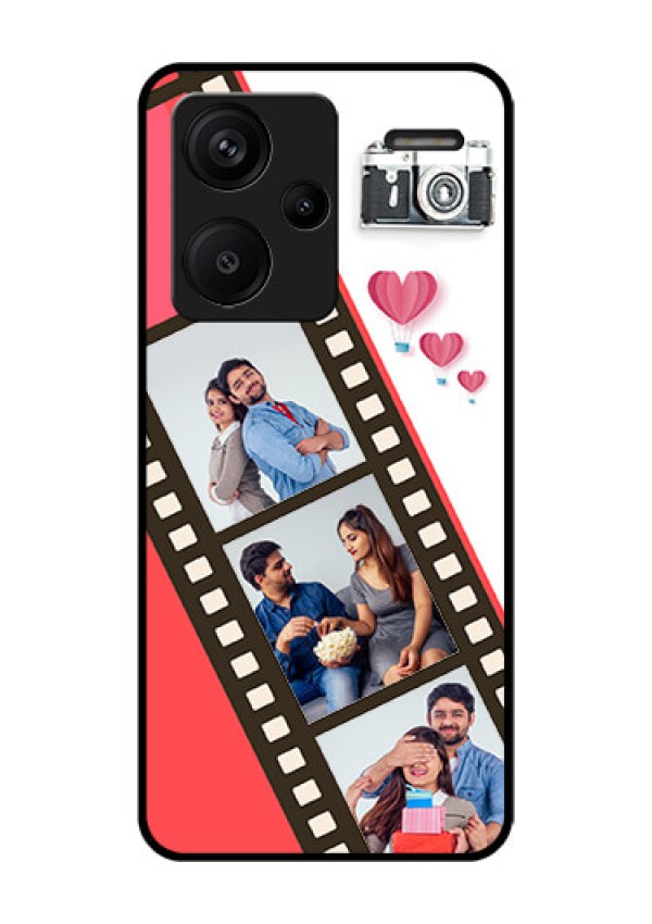 Xiaomi Redmi Note 13 Pro Plus 5G Custom Glass Phone Case - 3 Image Holder With Film Reel